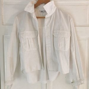 crop top, white blouse